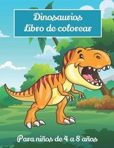 Dinosaurios libro de colorear para niños de 4 a 8 años: Libro para colorear dinosaurios para niños de 4 a 8 años 50 dibujos para colorear