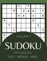 Sudoku 200 Puzzles Easy Medium Hard Volume 7: Sudoku For Adults - Answer Key Included