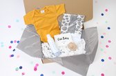 Happy little Box - babypakket- Kraampakket - 4 leuke producten - Oker/geel