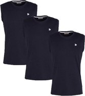 Donnay T-shirt zonder mouw - 3 Pack - Tanktop - Sportshirt - Heren - Maat L - Donker blauw