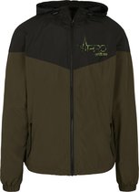 FitProWear Windrunner Camo - Olijf/Zwart - Maat XXL/2XL - Regenjas - Windjas - Windjacket - Sportjas - Jas Polyester - Voorjaarsjas - Tussenjas - Jacket - Zomerjas - Heren Jas - Ja