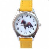 Horloge -paard-geel-leer-2.5 cm- Smalle Pols-Charme Bijoux