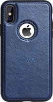 GSMNed - PU Leren telefoonhoes iPhone Xs Max blauw – hoogwaardig leren hoesje blauw - telefoonhoes iPhone Xs Max blauw - leren hoes voor iPhone Xs Max blauw