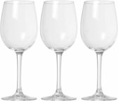 12x Stuks wijnglazen transparant 360 ml - Wijnglas voor rode of witte wijn op voet