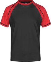 Heren t-shirt zwart/rood M