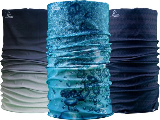 Necky Protect 3-pack Nekwarmer - Sjaal - Bandana - Fiets - Sport - Wintersport - Heren - Dames