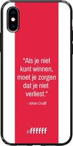 6F hoesje - geschikt voor iPhone X -  TPU Case - AFC Ajax Quote Johan Cruijff #ffffff