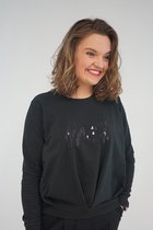 La Pèra Zwarte Sweater MET zwart Dames - Maat M