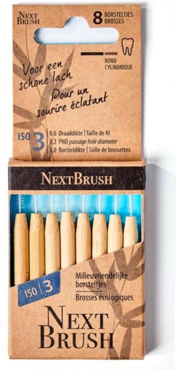 Nextbrush Ragers Bamboe ISO 3 8 stuks