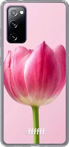 6F hoesje - geschikt voor Samsung Galaxy S20 FE - Transparant TPU Case - Pink Tulip #ffffff