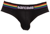 Barcode Berlin Pride Brief Zwart - MAAT M - Heren Ondergoed - Slip voor Man - Mannen Slip
