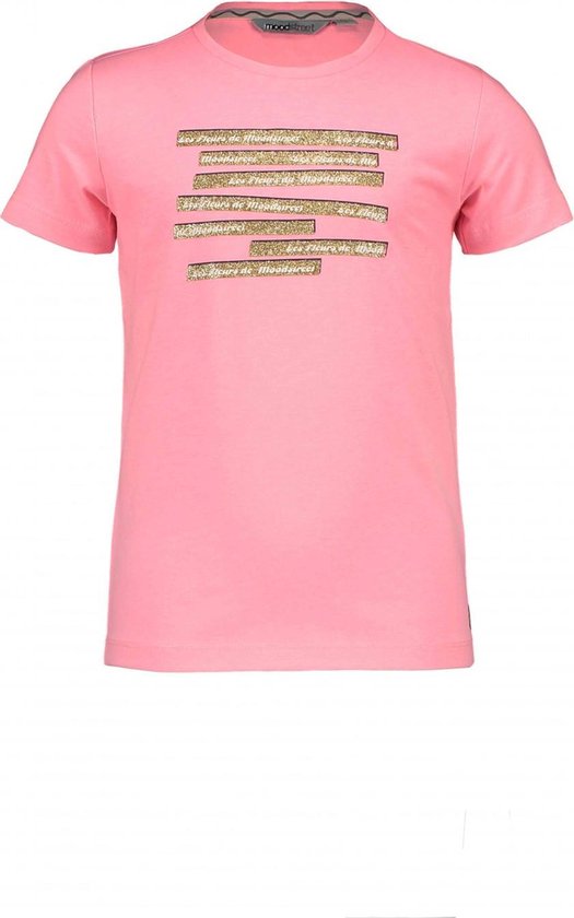 Moodstreet Meisjes t-shirts & polos Moodstreet MT t-shirt chestprint Sparkling Pink 86/92