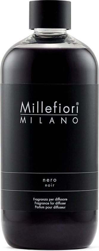 Millefiori Milano Navulling voor Geurstokjes 500 ml - Nero