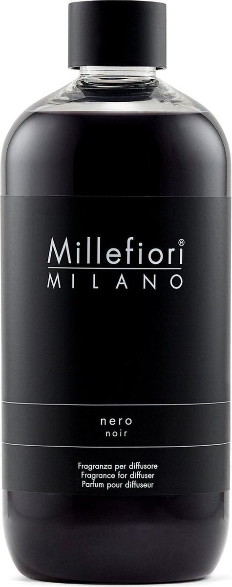 Millefiori Milano Navulling voor Geurstokjes 500 ml - Nero - millefiori