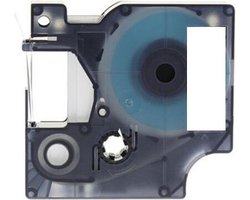Print-Equipment Alternatief voor Dymo D1 43613 tape zwart op wit (6mm) | Dymo labelmanager 100/ 120p/ 150/ 160/ 200/ 210D/ 220P/ 260P/ 280/ 300/ 350/