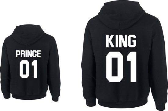 Hoodie jongen-Matching hoodies-voor zoon-King en Prince-Maat 86/92