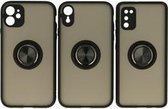 TF Cases | Apple iPhone 11 PRO MAX | Lims Ring Armor Zwart | High Quality | Kickstand ring | Dikke randen | super sterk |