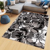 Tapiso Maya Vloerkleed Grijs Tapijt Woonkamer Bloemen Kleed Maat- 250x300