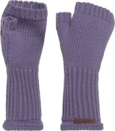 Knit Factory Cleo Gebreide Dames Vingerloze Handschoenen - Polswarmers - Violet - One Size