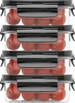 Lock&Lock Modular Vershoudbakjes | Bewaardozen voedsel | Snackdoosjes – Set van 4 stuks – 260 ml – Helder Transparant