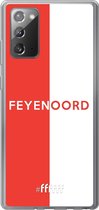 6F hoesje - geschikt voor Samsung Galaxy Note 20 -  Transparant TPU Case - Feyenoord - met opdruk #ffffff