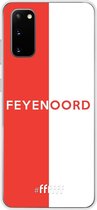6F hoesje - geschikt voor Samsung Galaxy S20 -  Transparant TPU Case - Feyenoord - met opdruk #ffffff