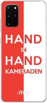 6F hoesje - geschikt voor Samsung Galaxy S20+ -  Transparant TPU Case - Feyenoord - Hand in hand, kameraden #ffffff