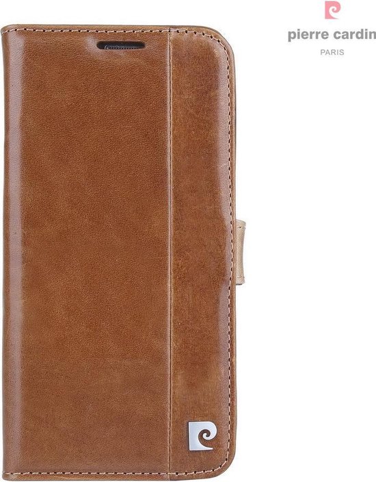 Coque Samsung Galaxy S20 Plus Book Type Marron Pierre Cardin - Cuir Véritable