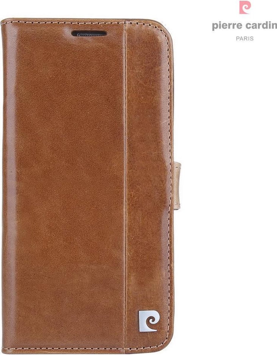 Pierre Cardin Bruin hoesje Samsung Galaxy S20 Plus - Book Case - Echt leder
