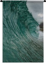 Wandkleed Golven  - Afbrekende golf in de Pacifische Oceaan Wandkleed katoen 120x180 cm - Wandtapijt met foto XXL / Groot formaat!