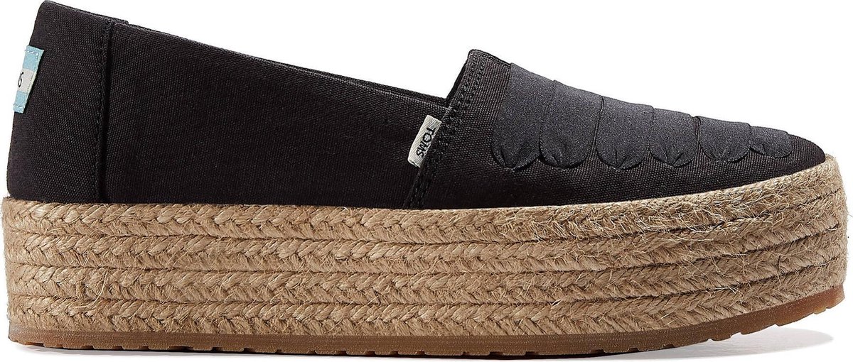 TOMS Espadrilles Dames Instappers Damesschoenen Canvas Valencia Zwart