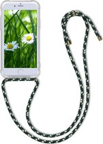 kwmobile telefoonhoesje compatibel met Apple iPhone 6 / 6S - Hoesje met koord - Back cover in transparant / groen / wit / zwart