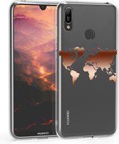 kwmobile telefoonhoesje voor Huawei Y6 (2019) - Hoesje voor smartphone - Wereldkaart design