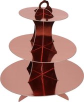 etagere Rose-goud kartonnen etagere +- 34 cm 3-laags