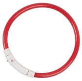 Lichtgevende honden halsband met licht  - LED halsband USB oplaadbaar - 70 cm - rood