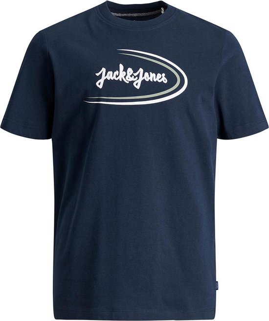 Jack & Jones t-shirt jongens - blauw - JORriley - maat 164 | bol.com