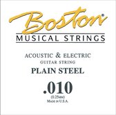 Dunne Dunste Snaar elektrische/akoestische gitaar Boston BPL-010 Steel .010 - Reserve snaar