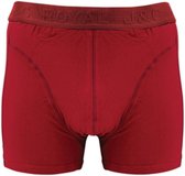 J&C heren boxershort uni katoen stretch bordo maat S