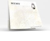 Brocatepost memoblokjes (5 stuks) - schrijfwaren/kantoorartikelen - 9,8x9,8 cm, 50 pagina's