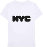 New York City - Logo Heren T-shirt - XL - Wit