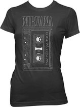 Nirvana Dames Tshirt -S- As You Are Tape Zwart