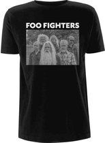 Tshirt Homme Foo Fighters - S- Old Band Photo Zwart