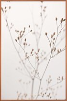 JUNIQE - Poster met kunststof lijst Wild Flower Natural Beige 1 -40x60