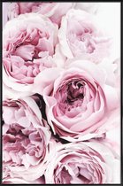 JUNIQE - Poster in kunststof lijst Roze rozen foto -20x30 /Roze