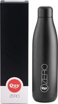 Quy Cup - 500ml Thermosfles “Bob” Zwart 12 uur heet 24 uur koud herbruikbaar RVS fles (304)