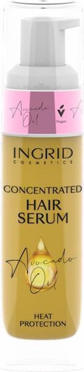 INGRID Cosmetics Hair Serum Avocado Oil - Haar Serum Met Avocado-olie Hittebescherming 30ml.