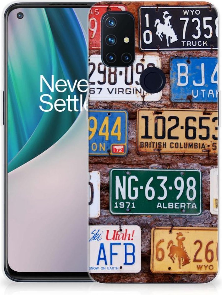 OnePlus Nord N10 5G Siliconen Hoesje met foto Kentekenplaten