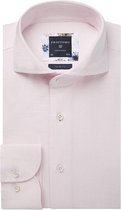 Profuomo Slim Fit  overhemd - roze Oxford soft - strijkvrij - Boordmaat: 42