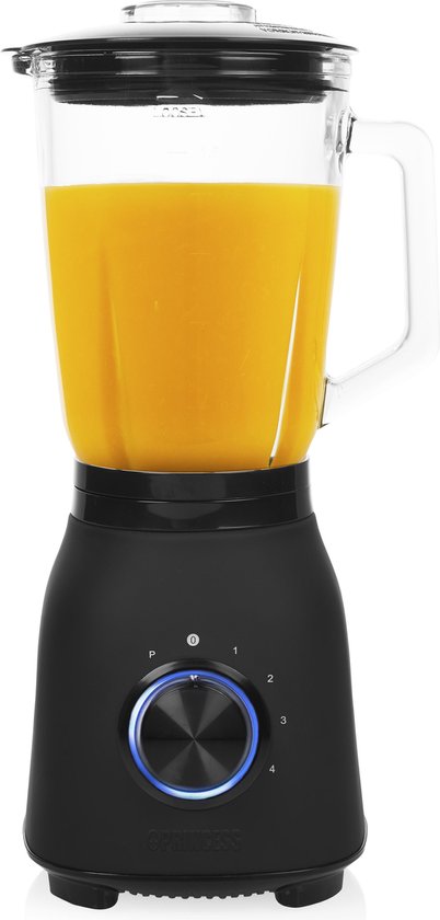 Princess 212092 Black Steel Blender 1000 – vier snelheidsinstellingen – 1.5 L