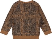 Prénatal Baby Jongens Sweater - Baby Kleding voor Jongens - Maat 56 - Bruin met Zwarte Print
